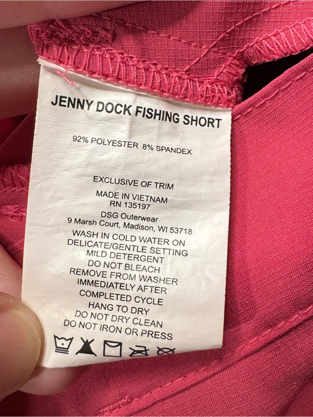 DSG Jenny Dock Fishing Shorts Pink Performance Cargo Shorts Large - Picture 12 of 13